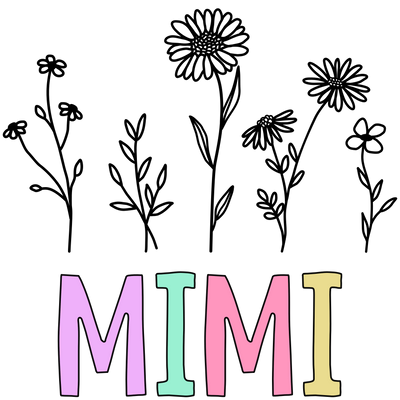 Mimi Flowers DTF (direct-to-film) Transfer