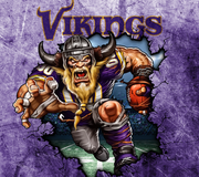 Minnesota Vikings With Animated Football Player UV-DTF 20 oz Skinny Tumbler Wrap