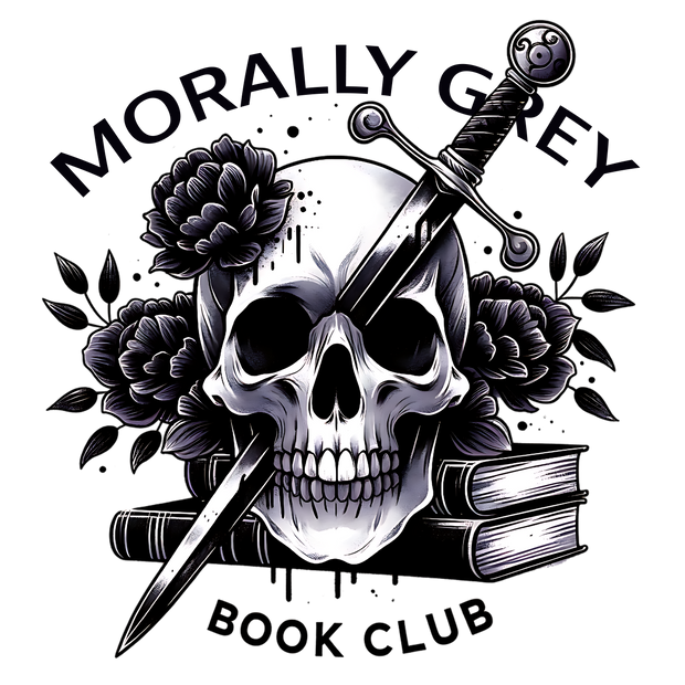 Morally Grey Book Club Skull DTF (direct-to-film) Transfer