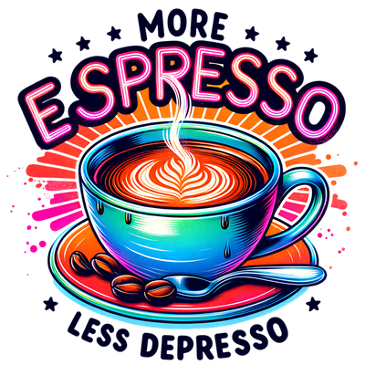 More Espresso Less Depresso Mug DTF (direct-to-film) Transfer