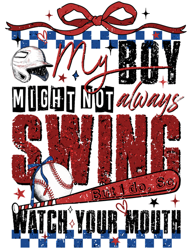 My Boy Baseball DTF (direct-to-film) Transfer