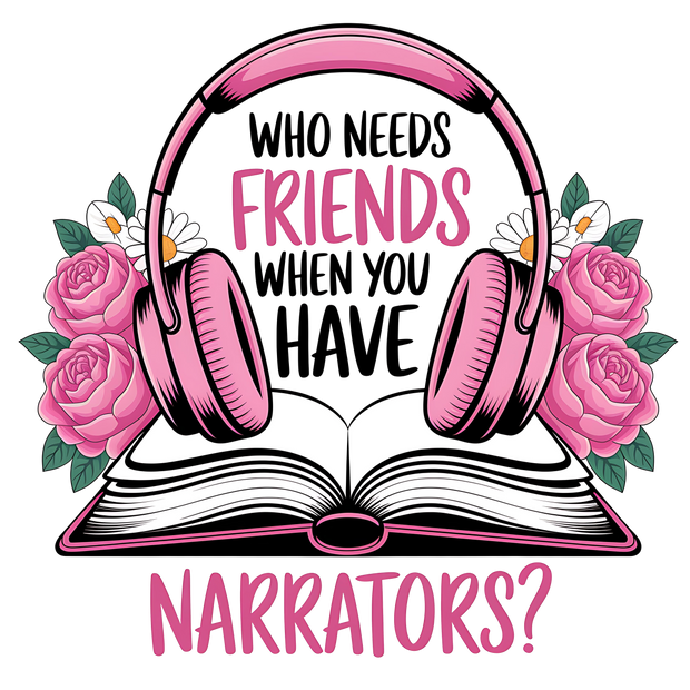 Narrators in Pink DTF (direct-to-film) Transfer