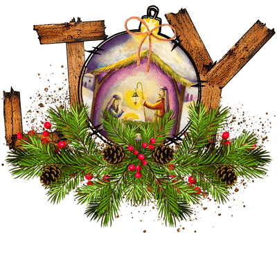 Nativity JOY DTF (direct-to-film) Transfer