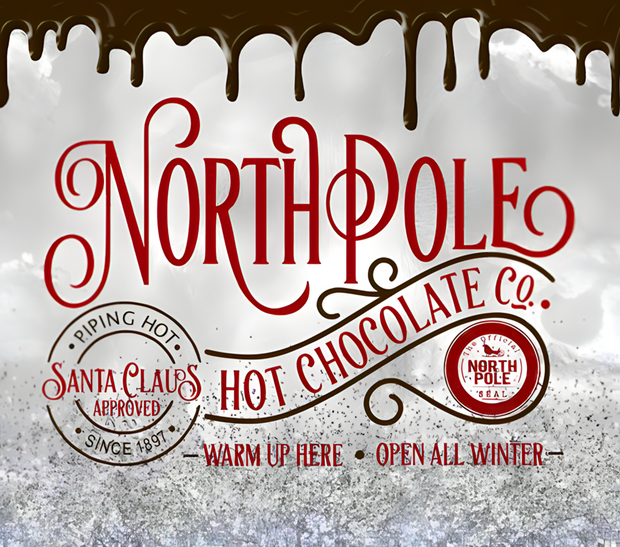 North Pole Santa Approved Chocolate 20 oz Skinny Tumbler Wrap