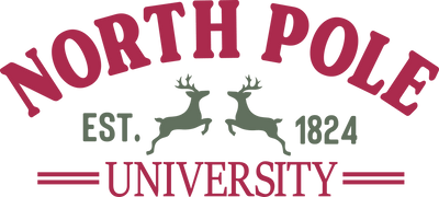 North Pole University Red Direct to Film DTF Transfer - Twisted Image Transfers
