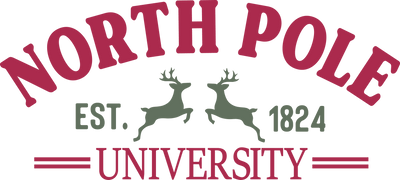 North Pole University Red Direct to Film DTF Transfer - Twisted Image Transfers