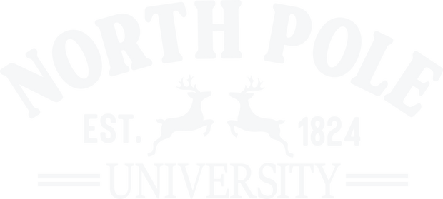 North Pole University White Direct to Film DTF Transfer - Twisted Image Transfers