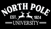 North Pole University White DTF (direct-to-film) Transfer