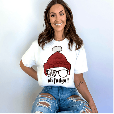 T-Shirt with Oh Fudge in DTF - Twisted Image Transfers