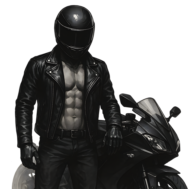 Open Jacket Rider DTF (direct-to-film) Transfer