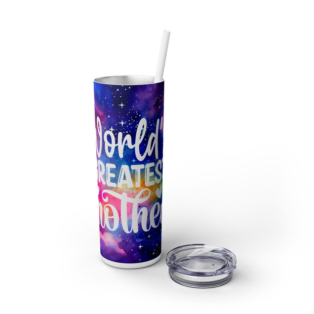 World's Greatest Mother UV DTF Wrap for 20 oz Skinny Tumbler