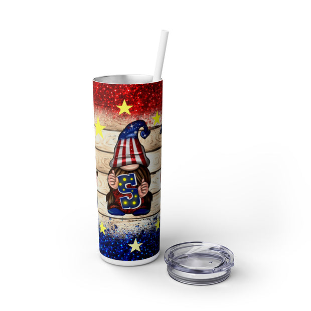 4th of July American Gnomes 20 oz. Skinny Straight UV DTF Tumbler Wrap