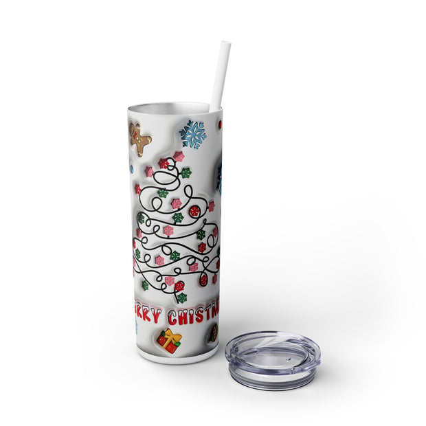 Christmas Strung Tree 20 oz Skinny Tumbler Wrap