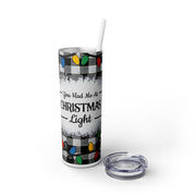 You had me at Christmas Lights Plaid 20 oz Skinny Tumbler Wrap