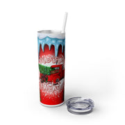 Merry Christmas Farm Truck Bird by the Tire 20 oz Skinny Tumbler Wrap