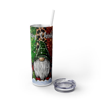 Gnomes in Plaid Caps Red Green & Blue 20 oz Skinny Tumbler Wrap