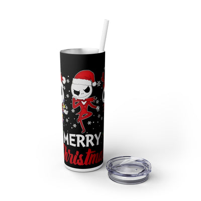 Christmas Nightmare & White Snowflakes 20 oz Skinny Tumbler Wrap