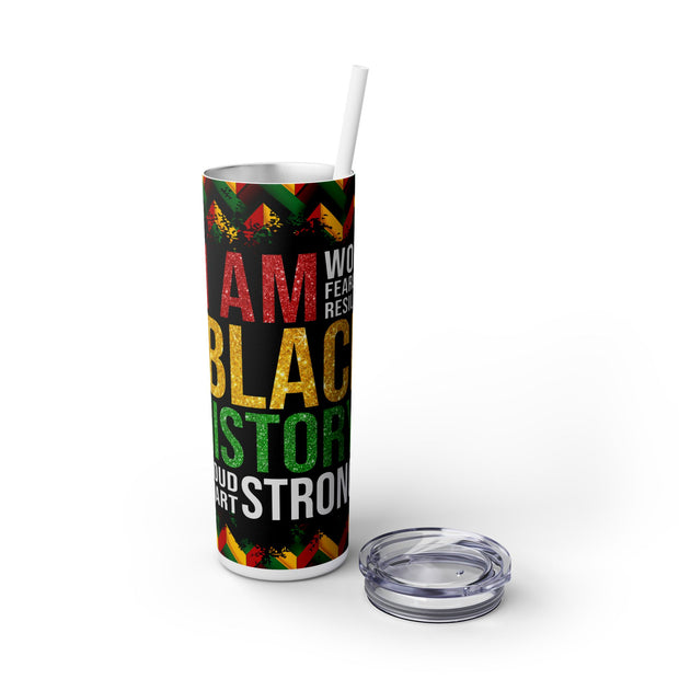 Black History 3 20 oz UV DTF Skinny Straight Tumbler Wrap