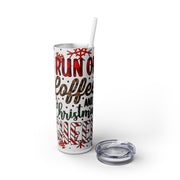 Snowflakes Coffee & Cheer Christmas 20 oz Skinny Tumbler Wrap