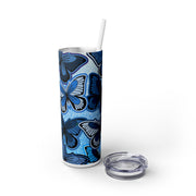 Butterflies In Blue Hues 3 UV-DTF 20 oz Skinny Tumbler Wrap