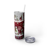 Christmas Suckers and Snowman 20 oz Skinny Tumbler Wrap