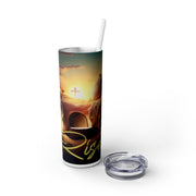 He Is Risen Empty Tomb In Brown And Yellow Hues UV-DTF 20 oz Skinny Tumbler Wrap