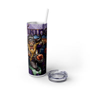 Minnesota Vikings With Animated Football Player UV-DTF 20 oz Skinny Tumbler Wrap