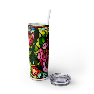 Stained Glass Roses 20 oz Skinny Tumbler Wrap