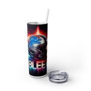 Detroit  I Bleed  Football Helmet With Team Logo  UV-DTF 20 oz Skinny Tumbler Wrap