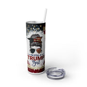 USA Trump Girl UV DTF Wraps for 20 oz Skinny Tumbler