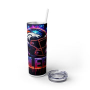 Denver  I Bleed  Football Helmet With Team Logo UV-DTF 20 oz Skinny Tumbler Wrap