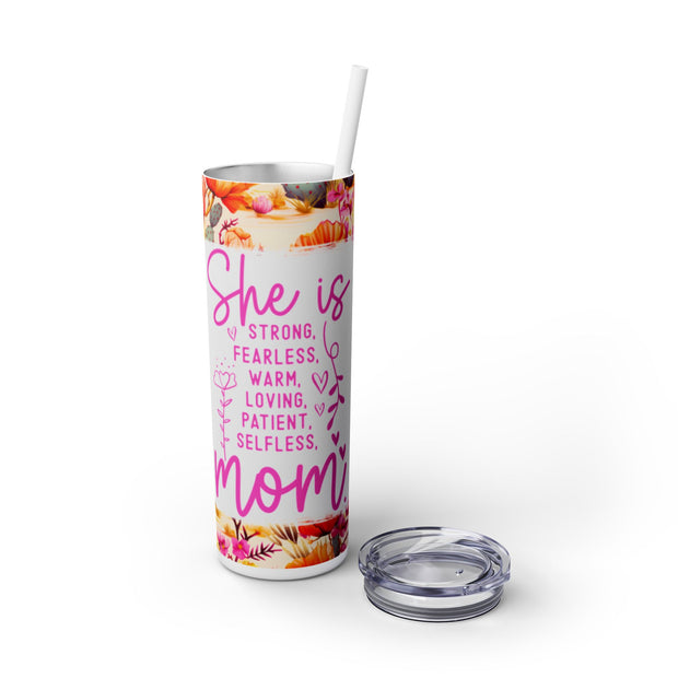 She is Strong UV DTF Wraps for 20 oz Skinny Tumbler