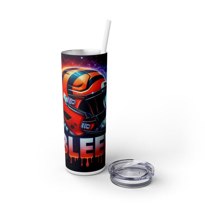 Cincinnati I Bleed  Football Helmet With Team Logo UV-DTF 20 oz Skinny Tumbler Wrap