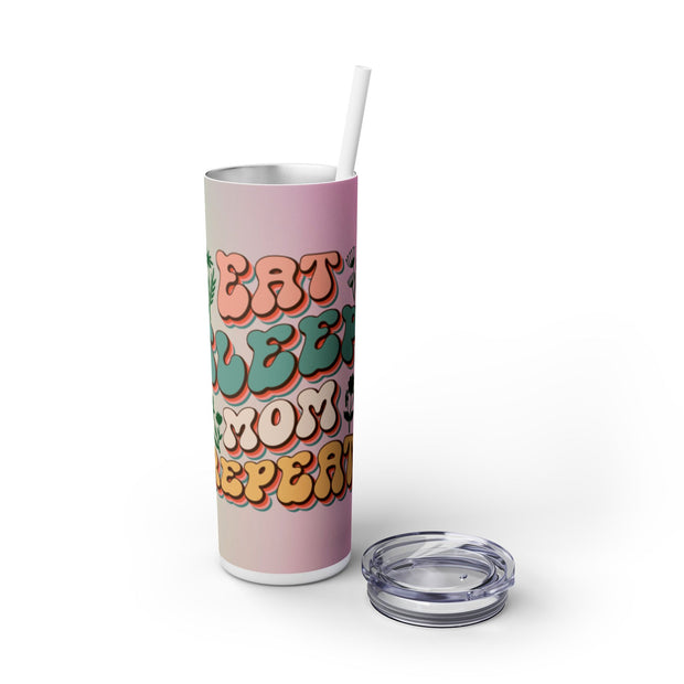 Mom Repeat UV DTF Wraps for 20 oz Skinny Tumbler