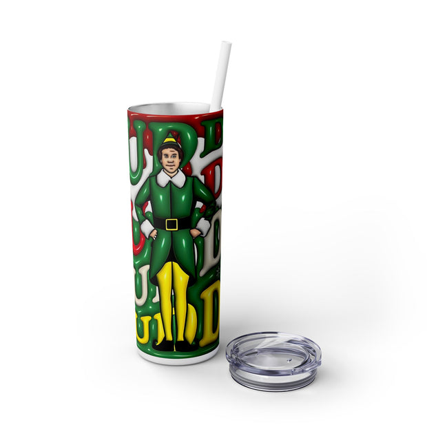 Stacked Buddy Elf 20 oz Skinny Tumbler Wrap