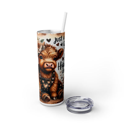 Just a Girl Who Loves Highland Cows 20 oz. Skinny Straight UV DTF Tumbler Wrap