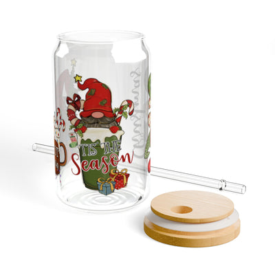 Tis The Season Christmas Hot Cocoa-Christmas Gnomes 16oz UV DTF Libby Cup Wrap