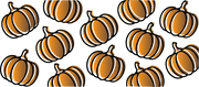 Orange Pumpkins with Black Outline 16oz UV DTF Libby Wrap