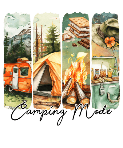Outdoors Camping Mode Paint Strokes DTF (direct-to-film) Transfer