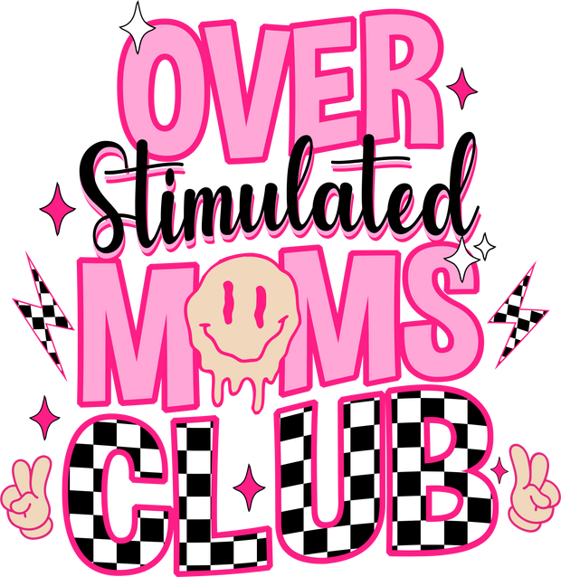 Overstimulated Moms Club Cozy Tee Shirt