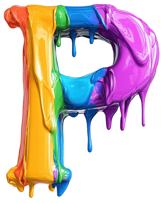 P Color Drip DTF (direct-to-film) Transfer