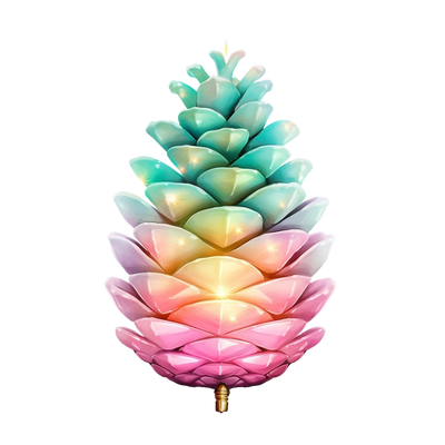 Pastel Colored Pinecone DTF (direct-to-film) Transfer