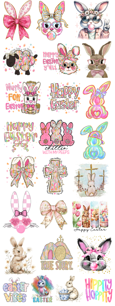 Pastel Easter Youth I 60" DTF Ready to Ship Gang Sheet