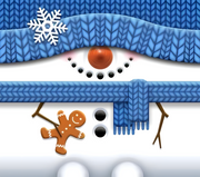 Peek a Boo Snowman in Blue 20 oz Skinny Tumbler Wrap