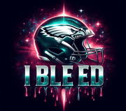 Philadelphia Eagles  I Bleed  Football Helmet With Team Logo UV-DTF 20 oz Skinny Tumbler Wrap