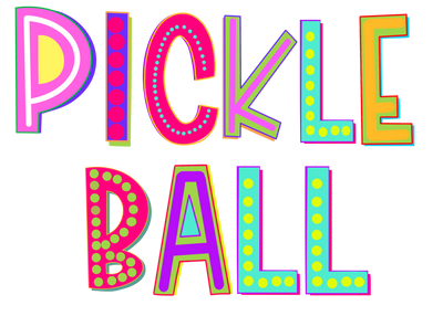 Pickleball Bright Colors DTF (direct-to-film) Transfer