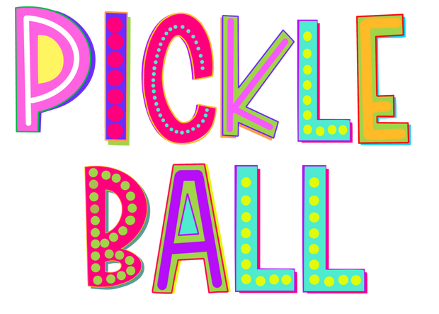 Pickleball Bright Colors DTF (direct-to-film) Transfer