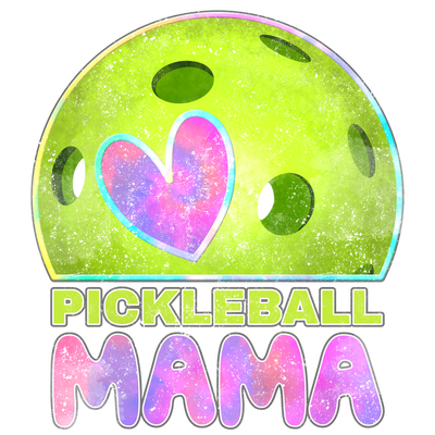 Pickleball Mama with a Heart Distressed DTF (direct-to-film) Transfer