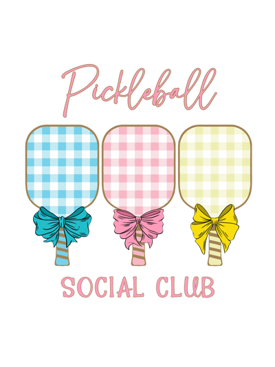 Pickleball Social Club DTF (direct-to-film) Transfer