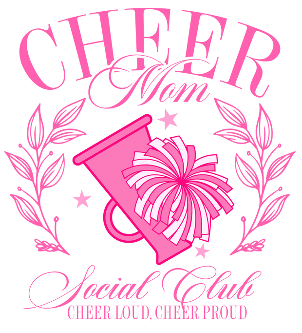 Pink Social Club Cheer Mom DTF (direct-to-film) Transfer